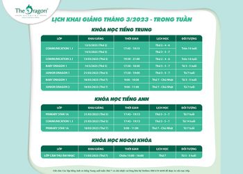 LỊch Khai GiẢng ThÁng 0320232