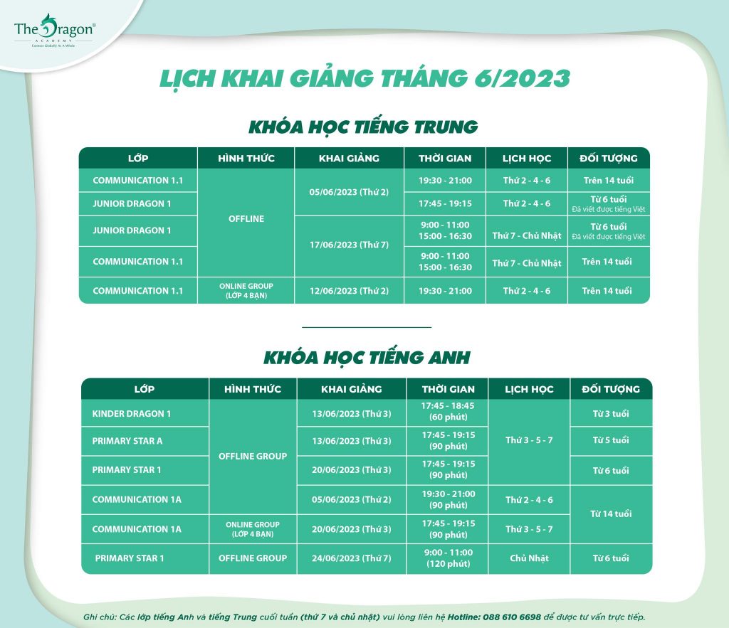 Lịch Khai Giảng Tháng 6 2023 (2)