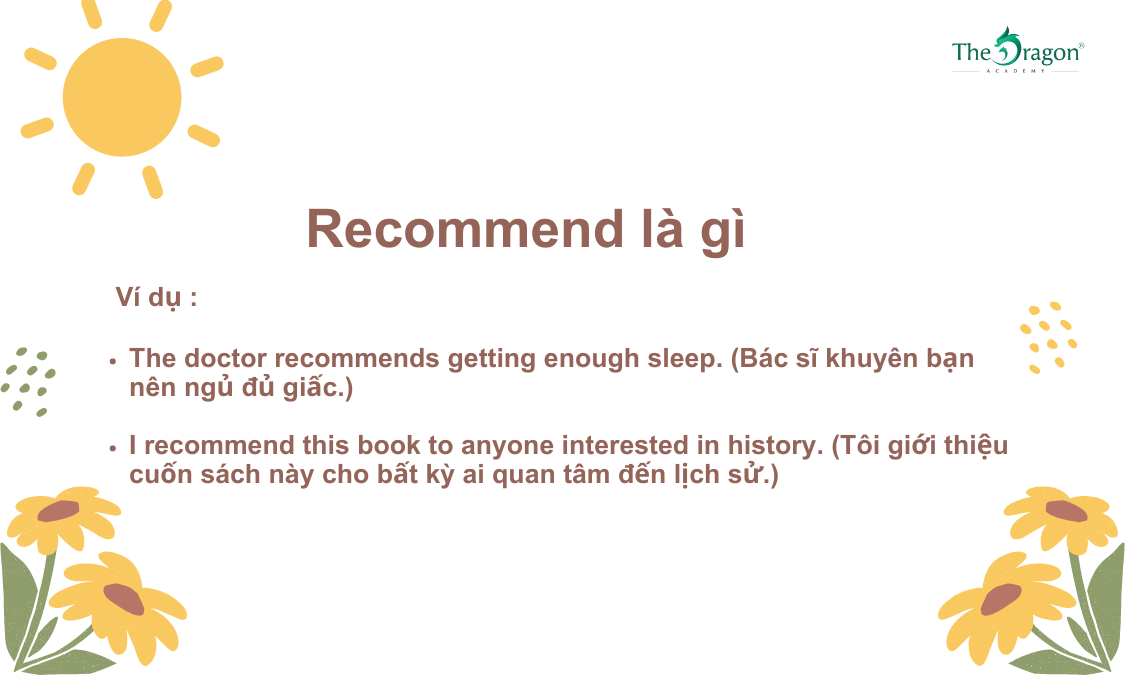 Recommend là gì?