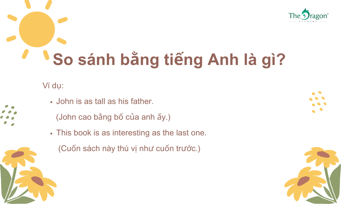 So sánh bằng tiếng Anh là gì?