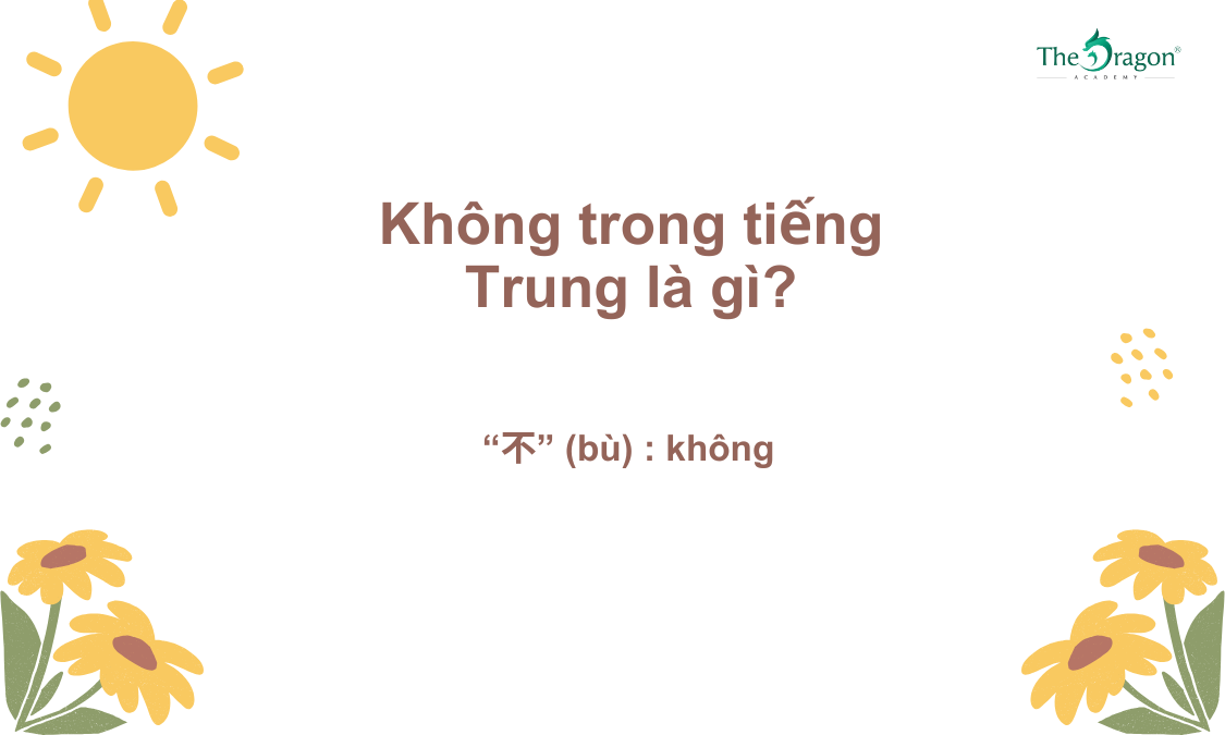 Không trong tiếng Trung là gì?