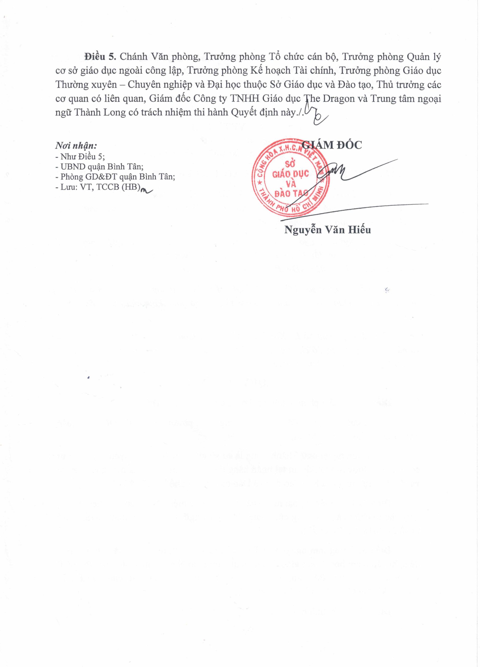 Giấy Phép Thành Lập Trung Tâm