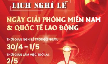 ThÔng BÁo NghỈ LỄ 30/4/2026 & 1/5/2026